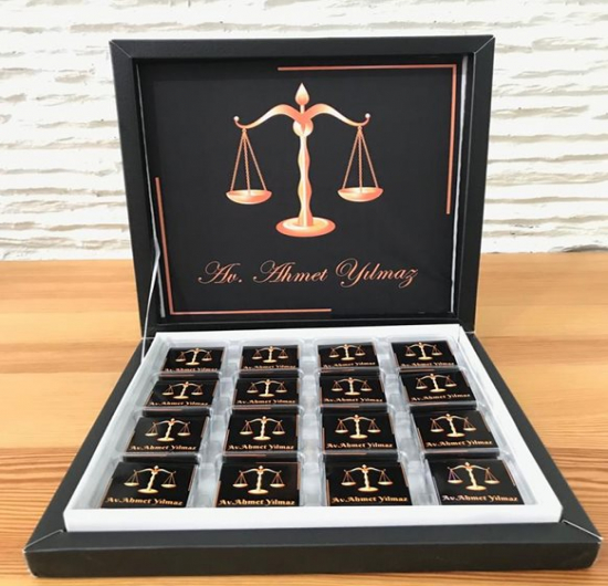 Avukatlara Özel İsimli Çikolata Paketi
