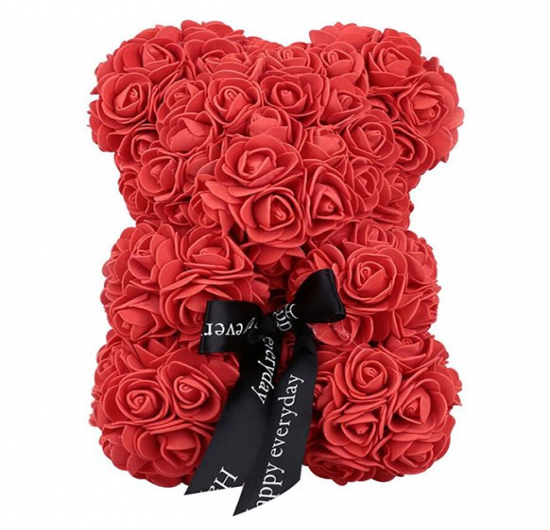 Teddy Rose Bear Kırmızı Ayı